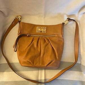 B. Makowsky Brown Leather Crossbody Bag